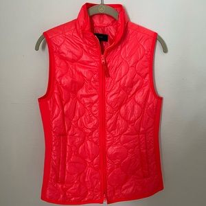 J. Crew Coral orange puffer vest size XS